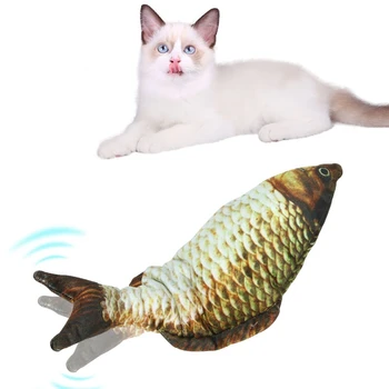 Noi 30CM Electronice Animal de casă Pisică Jucărie Electric de Încărcare USB de Simulare Pește Jucării Pentru Pisica Câine Guma de Joc Musca Consumabile