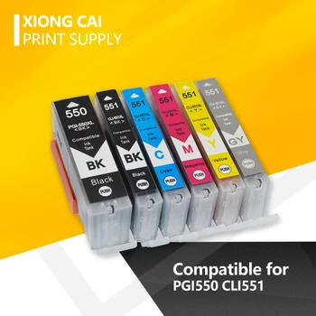 12pcs PGI550 CLI551 Compatibil cu Cartușele de Cerneală Pentru Canon MG7150 MG6350 IP8750 Ip7250 imprimante PGI-550 CLI-551 PGI-550 CLI-551