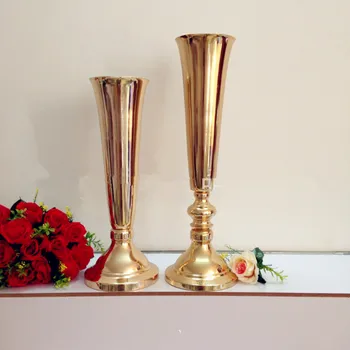 Metal Vaza de Argint/ Aur Masa tort de Nunta Eveniment Rutier Duce Flori Rack Pentru Acasă Decorare 10 BUC/ Lot