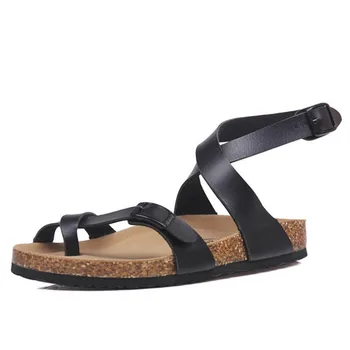 De vânzare la cald 2019 Noua moda barbati Vara Plaja Plută Sandale Plate cu Casual Iubitorii de sandale de Diferite culori Unisex pantofi mărimea 35-43