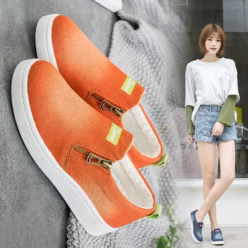Vara Denim Moda pentru Femei Pantofi Casual coreean unisex Panza Pantofi pentru Femei de Mari Dimensiuni Casual Mocasini Pantofi Plat