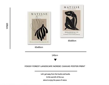 Henri Matisse Pictura Abstracta Minim Ilustrare Arta De Perete Panza Printuri Vintage Bej Poze De Perete Decor Acasă