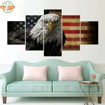 4-5 Bucati/seturi de Arta Panza Canvas Tablouri American Eagles statele UNITE ale americii Flag HD Decoratiuni Pentru Casa de Perete de Arta, Printuri Canvas\C-41