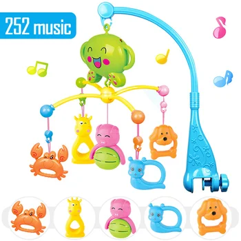 0-12 luni, Copilul Muzică Pat Bell Jucarii Pentru Copii Baieti Fete Pe 360 de Grade, Patuturi Portabile Mobile Muzicale Cutie de Sunătoare