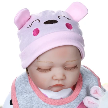 55CM realiste de dormit bebe papusa reborn copil dulce fata realiste silicon moale la atingere adorabil real copil nou-născut dimensiune cuddely