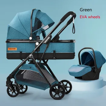 Multifunctional 3 in 1 Baby Stoller Lumină Greutate Cărucior Portabil Copil Cărucior Ușor Transportator Copil pentru Sugari, Carucior scaun auto pentru bebeluși