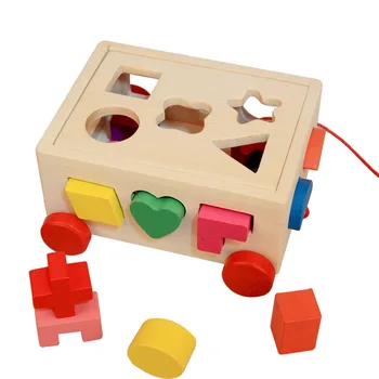 În 2020, Noi Copiii Montessori Jucarii Din Lemn Blocuri Curcubeu Copil Jucărie De Învățare Copilul Grafice Colorate Blocuri De Lemn Jucărie De Învățământ
