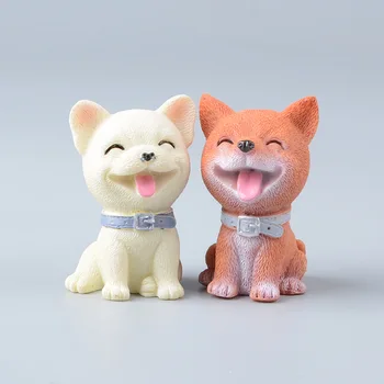 Koteta 4buc/set Mini Animale de Rășină de Acțiune Figura Model de Jucării pentru Copii Teddy Corgi Simulare Câine Colecție de Decorațiuni de Crăciun Doll