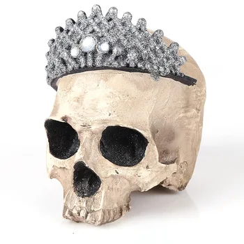 Crown Craniu Cap 1:1 Viața Dimensiune Hand Made Decor De Colectare A Decor Acasă De Înaltă Calitate De Cristal Craniului Craniu Model De Halloween