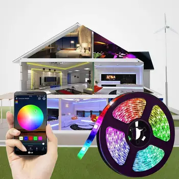 16.4 ft 150LED Alexa Smart Home WIFI Wireless RGB Impermeabil Benzi Lumina de Neon Kit de Comandă Vocală Bandă de Lumină