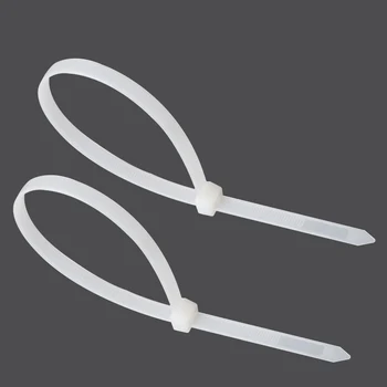 1000 Buc 3x100mm Alb Negru de Auto-blocare din Plastic Nailon Cablu Legături de Sârmă Cravată Zip