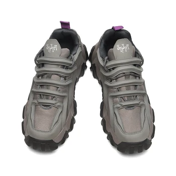 JINBAOKE Moda Bărbați Adidași ochiurilor de Plasă Respirabil Pantofi sport pentru Barbati Fund Gros Pantofi de Sport în aer Liber, Confortabil Pantofi de Mers pe jos
