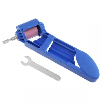 Albastru Portabil Burghiu Ascuțitoare Mașină de Tocat cu Corindon Roz Roata de Rectificat pentru 2-12.5 mm de Fier Drept Shank Twist Drill