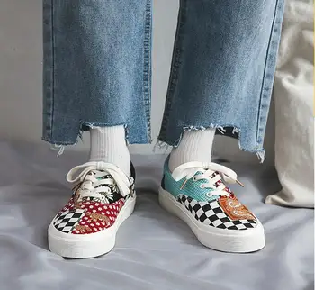 Barbati pantofi de epocă carouri adidași кроссовки tenis panza pantofi de skateboarding zapatillas Harajuku Hip hop