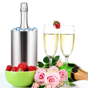 UPORS Vinul Găleată din Oțel Inoxidabil cu Perete Dublu de Sticla de Vin Cooler Titularul Bere Chiller Răcitor pentru Șampanie Ice Bucket Tool Bar