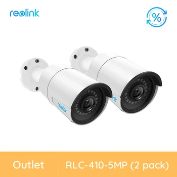 [Renovat Camera 2 Pack] Reolink camera IP de Exterior PoE Audio Zi si de Noapte Viziune de Vedere la Distanță de Supraveghere Bullet RLC-410-5MP