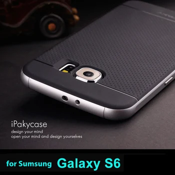 Uimitor de calitate superioară ipaky de brand caz pentru Samsung galaxy S6 coajă de telefon din silicon de protecție caz pentru galaxy S6, in stoc