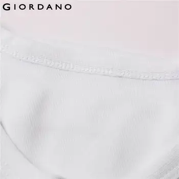 Giordano Men Essentials Solid Maiou de Bază tricou Barbat Maneca Scurta O-Gât Topuri pentru Barbati Camisetas Hombre (2-pack)