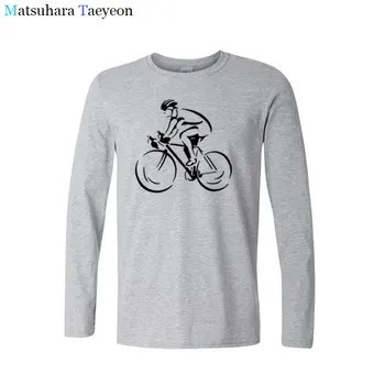 2020 Moda Solid pentru Bărbați T-Shirt mâneci Lungi Ciclist Bicicleta Ciclu Sporter Transport Hobby Motociclist Cycler Barbati Tricou sonerie