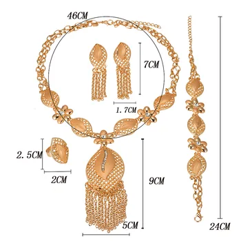 MUKUN de Moda de Aur din Dubai Seturi de Bijuterii pentru Femei Africane Margele Seturi de Bijuterii de Nunta pentru Mirese Bijuterii Cristal Colier Cercei Set