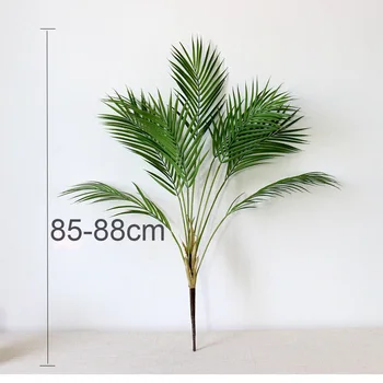88 CM Verde Artificial Frunze de Palmier de Plastic Plante de Gradina Decoratiuni Acasă Scutellaria Copac Tropical Fals Plante