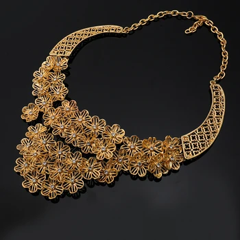 Fani 2019 Dubai Gold Set de Bijuterii en-Gros Nigerian Nunta femeie accesorii set de bijuterii de Brand declarație Set de Bijuterii de Mireasă