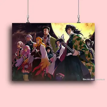 Panza Anime Demon Slayer Piloni de Poze Decor Acasă Picturi Poster HD Printuri de Arta de Perete Modular Living Încadrată