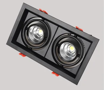 1buc-negru Super-Luminos Încastrat pătrat Estompat LED corp de Iluminat COB 10w 20W 30w LED Spot de lumină LED-uri de decorare Lampă de Plafon