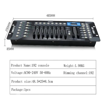 192Ch Wireless consola DMX 512 DJ Controler de Sistem Etapă în Mișcare Cap Lumina Consola 192 Canale DMX512 pentru Echipamente Disco