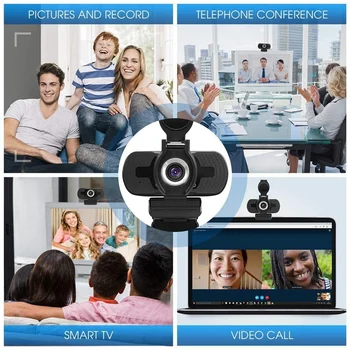 HD 1080P Camera Calculator cu Capac de Praf Webcam pentru Transmisia Video-Conferință Webcam Full HD Camara pentru Laptop PC