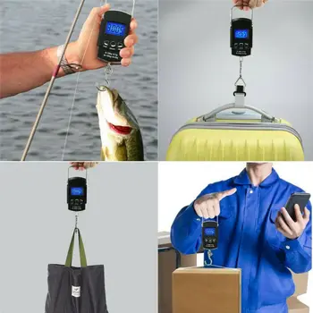 Portabil LCD Electronic cantar Digital de Călătorie Pește Cârlig Cu 1 Metru Măsură de Bandă pentru Bagaje Electronic de uz Casnic, Unelte de Pescuit 2020