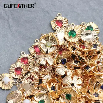 GUFEATHER M614,accesorii bijuterii,placat cu aur de 18k,cu 0,3 microni,bijuterii,diy zircon pandantiv,sari inel,diy cercei,10buc/lot