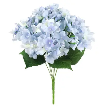 Flori artificiale de Mătase 7 Cap Mare Hortensie Buchet pentru Nunta, Camera, Casa, Hotel, Partidul Decor si Cadou de Vacanță
