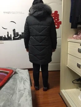 Femei jacheta de iarna cu guler din blană sacou feminin subțire de bumbac căptușit sacou lung îmbrăcăminte de iarnă haina hanorac de Mari dimensiuni 6XL feminino