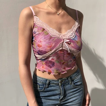 Sexy rezervor topuri de cultură femei femei t shirt accesorii de moda anilor 2000 estetice unif drăguț trunchiate bustiera haine pentru y2k corset
