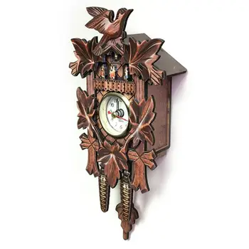 Vintage Decorative Acasă Pasăre Ceas de Perete Agățat de Lemn Ceas cu Cuc Camera de zi Ceas cu Pendul de Artizanat Arta Ceas Pentru Casa Noua (frunte