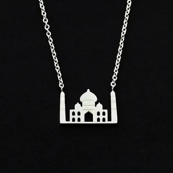 V Atrage 10 buc Oțel Inoxidabil Lanț Clasic Taj Mahal Colier Pandantiv India de Suveniruri Bijuterii Aur Collier Femme