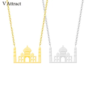 V Atrage 10 buc Oțel Inoxidabil Lanț Clasic Taj Mahal Colier Pandantiv India de Suveniruri Bijuterii Aur Collier Femme