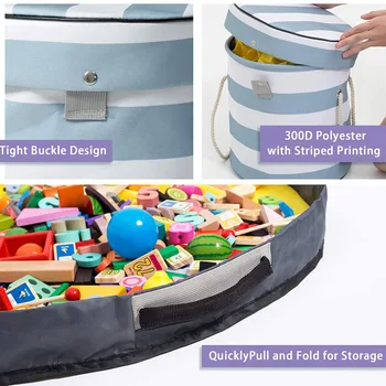 Noul Portabil Pliabil Copii Jucărie Joc Curat-up și Sac de Depozitare Recipient Multifunctional Portabil Jucării de Moda de Depozitare Practice