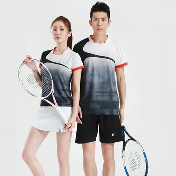 Bărbați Femei Iute Uscat Respirabil Badminton Tricou Fuste Femei Sportive De Tenis De Masă Tricouri Pantaloni Scurți Joc De Echipa De Formare Sport