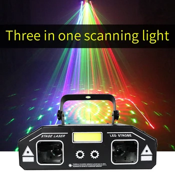 YSH 3 In 1 cu Laser Scanner Lumina Instrument Disco DJ Proiector Controller DMX512 Bar Etapă Specială Lumina KTV Decor Petrecere