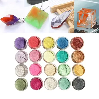 20 Buc/set Perlate Pulbere Manual DIY Bijuterii de Umplere Cristal Noroi Rășină Epoxidică de Culoare Pigment Colorant Jewerly Accesorii