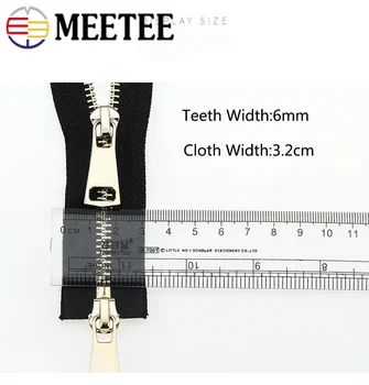 2 buc Meetee 5# Metal Fermoar Dublu 120cm Cursoare Deschise Zip pentru Cusut Sacou în Jos Haina Îmbrăcăminte Accesorii DIY Croitor Ambarcațiuni