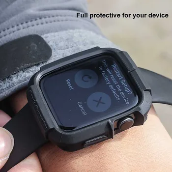 Fatbear de Protecție TPU Puternic Bara de protecție Caz Acoperire pentru Apple Watch 5 4 44MM 40MM în aer liber Armura de Cauciuc Caz