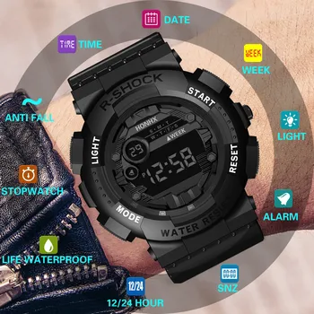 Luxury Mens Ceasuri Ceas Digital cu LED Dată Barbati Sport în aer liber Electronice Ceas Casual Sport Relogio Masculino Reloj În stoc