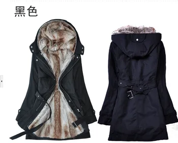 Haine de birou doamnă cald iarna jachete lungi o femeie subțire hanorace buzunare moda coreeană fermoar cu gluga pentru femei maneca lunga, geci