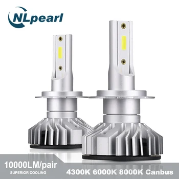 NLpearl 2x Canbus H7 LED-uri Faruri Becuri de 4300k 6000k 8000k 10000LM/Pereche H4 Led H7 H1 H3, H9 H11 9005 9006 HB3 HB4 Ceață cu Led-uri Lumina