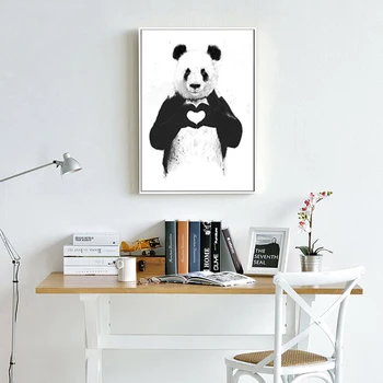 SIGUR că VIAȚA Box Amuzant Panda Animal Banksy Panza Printuri Pictura Pepinieră POP-Arta de Perete Poze Poster pentru Camera pentru Copii Decor Acasă