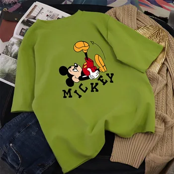 De Vara noi Mickey Mouse Femei Tricouri Pluto, Donald Desene animate T-shirt de Imprimare Haine Jumătate Maneca Kawaii coreean Haine Plus Dimensiunea