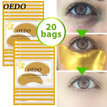 20buc masca de aur de cristal colagen masca de ochi anti-rid pentru ochi eliminarea cercurile intunecate de hidratare de îngrijire a ochilor masca pentru ochi
